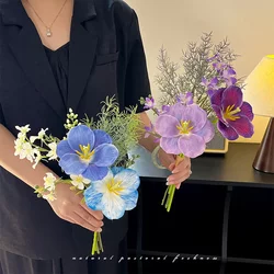 Artificial Bouquet, Artificial Lilies, Fake Flowers, Colorful Set, Green Plants, Floral Art, Natural Style, Indoor Home Decoration Ornaments Artificial Bouquet, Artificial Lilies, Fake Flowers, Colorful Set, Green Plants, Floral Art, Natural Style, Indoor Home Decoration Ornaments