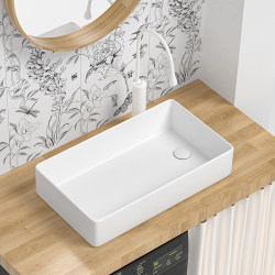 Side Drain Basin Ceramic Wash Basin Balcony Washing Machine Upper Basin Left and Right Side Drainage Rectangular Wash Basin Side Drain Basin Ceramic Wash Basin Balcony Washing Machine Upper Basin Left and Right Side Drainage Rectangular Wash Basin