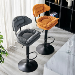 Bar Stool Modern Minimalist High Chair Swivel Front Desk Cashier Adjustable Home High Stool with Backrest Light Luxury Bar Chair Bar Stool Modern Minimalist High Chair Swivel Front Desk Cashier Adjustable Home High Stool with Backrest Light Luxury Bar Chair