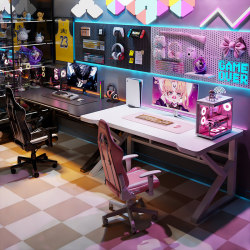 Double E-Sports Table Desktop Home Game Table Workbench Bedroom Long Desk Couple Side Row Computer Table Set Double E-Sports Table Desktop Home Game Table Workbench Bedroom Long Desk Couple Side Row Computer Table Set