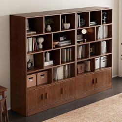Solid Wood Color Bookshelf Storage Rack Floor-Standing Household Integrated Wall Storage Cabinet Storage Cabinet Student Multi-Layer Bookcase Solid Wood Color Bookshelf Storage Rack Floor-Standing Household Integrated Wall Storage Cabinet Storage Cabinet Student Multi-Layer Bookcase