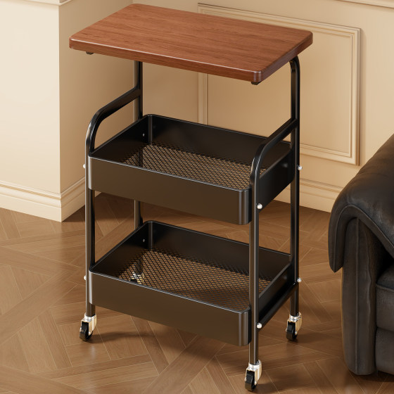 Cart storage rack Living room household sofa side several bedroom bedside table movable snack storage rack
Cart storage rack Living room household sofa side several bedroom bedside table movable snack storage rack