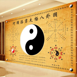 Hetu Luoshu Tai Chi Bagua picture wall painting Zhouyi Feng Shui Yin Yang fish illustration wallpaper Taoist altar background wallpaper Hetu Luoshu Tai Chi Bagua picture wall painting Zhouyi Feng Shui Yin Yang fish illustration wallpaper Taoist altar background wallpaper