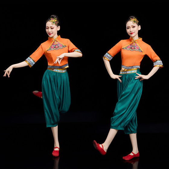 Yangko clothes for women in 2025 new fan dance costume lantern fan dance performance suit modern square dance set
Yangko clothes for women in 2025 new fan dance costume lantern fan dance performance suit modern square dance set