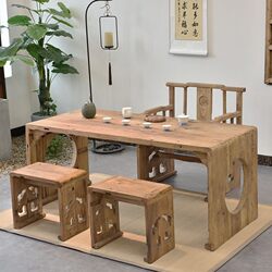 Hot selling bed solid wood kang table new Chinese style desk floor tea table drinking Japanese tea table elm small coffee table bay window table Hot selling bed solid wood kang table new Chinese style desk floor tea table drinking Japanese tea table elm small coffee table bay window table