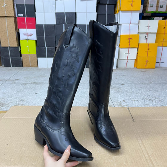Foreign trade original single women's boots new fashionable versatile square toe solid color side zipper thick heel western denim boots fashion boots
Foreign trade original single women's boots new fashionable versatile square toe solid color side zipper thick heel western denim boots fashion boots