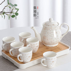 2024 New Tea Set for Home Use, Teapot, Teacups, Living Room Hospitality Cups, Tea Brewing Bowls, Complete Ceramic Water Cup Set 2024 New Tea Set for Home Use, Teapot, Teacups, Living Room Hospitality Cups, Tea Brewing Bowls, Complete Ceramic Water Cup Set