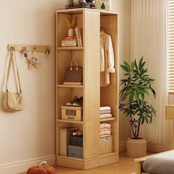 Corner Solid Wood Wardrobe Bedroom Home Small Single-Door Storage Cabinet Wardrobe Bookcase Integrated Corner Storage Cabinet Corner Solid Wood Wardrobe Bedroom Home Small Single-Door Storage Cabinet Wardrobe Bookcase Integrated Corner Storage Cabinet
