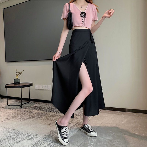 Spring and summer new Korean style loose slim mid-length skirt for women solid color high waist versatile skirt one-piece long skirt wrap skirt
Spring and summer new Korean style loose slim mid-length skirt for women solid color high waist versatile skirt one-piece long skirt wrap skirt