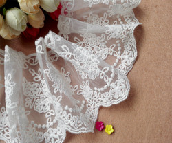High-Quality Organza 9.5cm Water-Soluble Lace Trim Accessories for Clothing, Skirt Hem Decoration, DIY Embroidery High-Quality Organza 9.5cm Water-Soluble Lace Trim Accessories for Clothing, Skirt Hem Decoration, DIY Embroidery