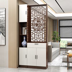Entrance Screen Partition Cabinet, New Chinese-Style Storage Rack, Modern Solid Wood Double-Sided Entryway Cabinet Facing the Front Door Entrance Screen Partition Cabinet, New Chinese-Style Storage Rack, Modern Solid Wood Double-Sided Entryway Cabinet Facing the Front Door