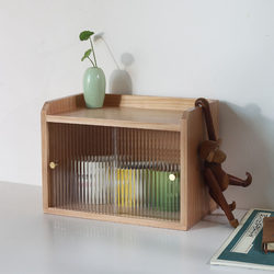 Zakka Wooden Desk Organizer for Cups, Cosmetics, Perfume Display, Photo Frame, Dust-Proof Cabinet Zakka Wooden Desk Organizer for Cups, Cosmetics, Perfume Display, Photo Frame, Dust-Proof Cabinet