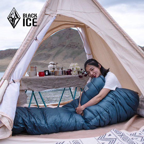 Black Ice G400/G700/G1000 Outdoor Goose Velvet Camp Preventive Kimono -style down sleeping bag adult Black Ice G400/G700/G1000 Outdoor Goose Velvet Camp Preventive Kimono -style down sleeping bag adult