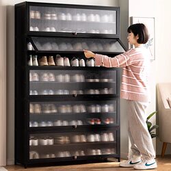 Shoe Cabinet for Home Entrance, Large Capacity Shoe Rack, Entryway Storage Solution, Space-Saving, Solid Wood, Simple, Multi-Layer Indoor Foyer Shoe Cabinet for Home Entrance, Large Capacity Shoe Rack, Entryway Storage Solution, Space-Saving, Solid Wood, Simple, Multi-Layer Indoor Foyer