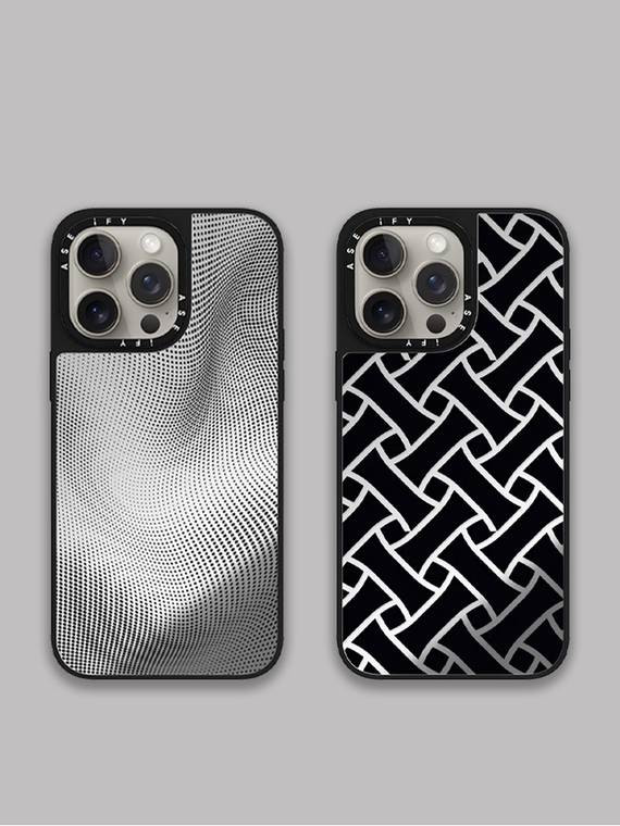 Monochrome New MagSafe Mirror 15, 14, 13, 12 iPhone Case