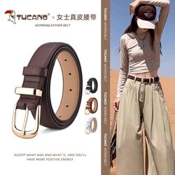 Woodpecker Belt for Women 2025 New Genuine Leather Belt Simple and Versatile Korean Style ins Belt for Jeans Woodpecker Belt for Women 2025 New Genuine Leather Belt Simple and Versatile Korean Style ins Belt for Jeans