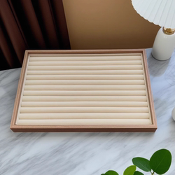 2025 Bamboo Wood Grain Jewelry Storage Tray Large Capacity Velvet Ring Necklace Bracelet Jewelry Display Tray 2025 Bamboo Wood Grain Jewelry Storage Tray Large Capacity Velvet Ring Necklace Bracelet Jewelry Display Tray