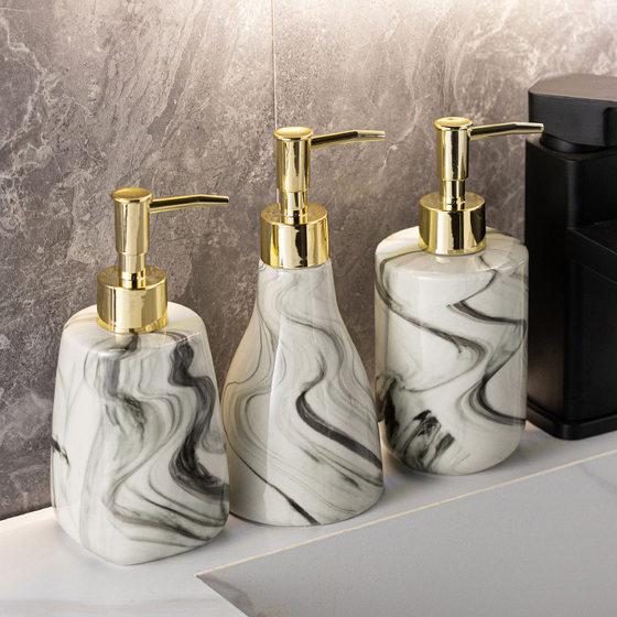 Simple and creative marble ceramic hand sanitizer shower gel shampoo lotion bottled home hotel
Simple and creative marble ceramic hand sanitizer shower gel shampoo lotion bottled home hotel