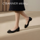 Qianbaidu bow low heel ballet shoes for women 2025 spring and autumn new flat-soled small fragrance style shallow mouth single shoes Qianbaidu bow low heel ballet shoes for women 2025 spring and autumn new flat-soled small fragrance style shallow mouth single shoes