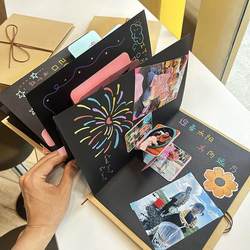 Handmade Accordion Photo Album DIY Pop-Up Book Folding Book LAOSHU Commemorative Album Baby Growth Gift Couple Book Making Handmade Accordion Photo Album DIY Pop-Up Book Folding Book LAOSHU Commemorative Album Baby Growth Gift Couple Book Making