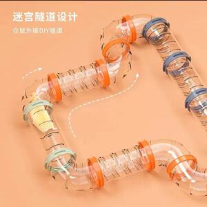 Complete collection of hamster cage pipe accessories, external bathroom running wheel, kettle, double-layer platform, transparent space capsule cover, supplies 
Complete collection of hamster cage pipe accessories, external bathroom running wheel, kettle, double-layer platform, transparent space capsule cover, supplies