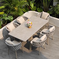 Outdoor Slate Dining Table, Courtyard Garden Terrace Table and Chairs, Outdoor Waterproof Slate High-End Casual Simple Table and Chair Combination Outdoor Slate Dining Table, Courtyard Garden Terrace Table and Chairs, Outdoor Waterproof Slate High-End Casual Simple Table and Chair Combination