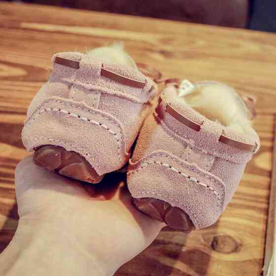 Clearance leather society Doudou shoes female plus velvet winter warm snow boots flat leisure large size student pregnant women shoes Clearance leather society Doudou shoes female plus velvet winter warm snow boots flat leisure large size student pregnant women shoes