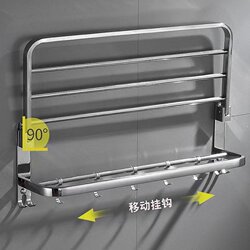 304 stainless steel bathroom storage rack without punching storage rack bath towel rack bathroom thickened foldable towel rack 304 stainless steel bathroom storage rack without punching storage rack bath towel rack bathroom thickened foldable towel rack