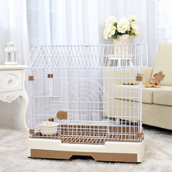 Reinforced and Thickened Indoor Dog Cage for Small and Medium-Sized Dogs with Skylight, Mobile Large-Sized Pet Cage with Drawer Toilet Reinforced and Thickened Indoor Dog Cage for Small and Medium-Sized Dogs with Skylight, Mobile Large-Sized Pet Cage with Drawer Toilet