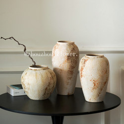 Vase Decoration for Living Room, Flower Arrangement, Ceramic, Light Luxury, High-End Feel, Pottery Jar, Wabi-Sabi Style, Zen, Retro, Chinese Style, Tall and Thick Pottery Vase Decoration for Living Room, Flower Arrangement, Ceramic, Light Luxury, High-End Feel, Pottery Jar, Wabi-Sabi Style, Zen, Retro, Chinese Style, Tall and Thick Pottery