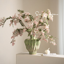 Small Fresh Vase with a Retro and High-End Feel ins Feng Shui Hydroponic Flowers Living Room Flower Arrangement Artistic Dining Table Ceramic Ornament Small Fresh Vase with a Retro and High-End Feel ins Feng Shui Hydroponic Flowers Living Room Flower Arrangement Artistic Dining Table Ceramic Ornament