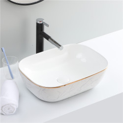 Light Luxury Countertop Basin with Marble Pattern for Home Bathroom, Deepened Balcony Countertop Ceramic Basin in Matte Black Light Luxury Countertop Basin with Marble Pattern for Home Bathroom, Deepened Balcony Countertop Ceramic Basin in Matte Black