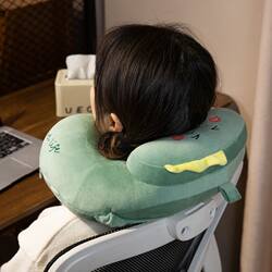 Cartoon U-shaped pillow, neck pillow, office nap artifact, student lunch break sleeping pillow, high-speed rail, airplane, driving trip Cartoon U-shaped pillow, neck pillow, office nap artifact, student lunch break sleeping pillow, high-speed rail, airplane, driving trip
