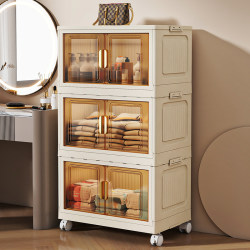 Installation-Free Storage Cabinet, Household Storage Cabinet, Multi-Layer Plastic Simple Clothes Storage Cabinet, Bedroom Floor-Standing Organizer Installation-Free Storage Cabinet, Household Storage Cabinet, Multi-Layer Plastic Simple Clothes Storage Cabinet, Bedroom Floor-Standing Organizer