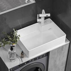 Bathroom Countertop Washbasin Household Balcony Washbasin Ceramic Drainage Table Control Hidden Drain Washing Machine Bathroom Countertop Washbasin Household Balcony Washbasin Ceramic Drainage Table Control Hidden Drain Washing Machine