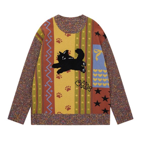Thousands of Girls LULU Kitten Embroidered Sweater 2025 Autumn Retro Heavy Industry Loose Pullover Sweater
Thousands of Girls LULU Kitten Embroidered Sweater 2025 Autumn Retro Heavy Industry Loose Pullover Sweater