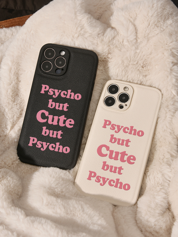 Psycho But Cute But Psycho Girls Funny Statement 15, 14, 13, 12 iPhone Case