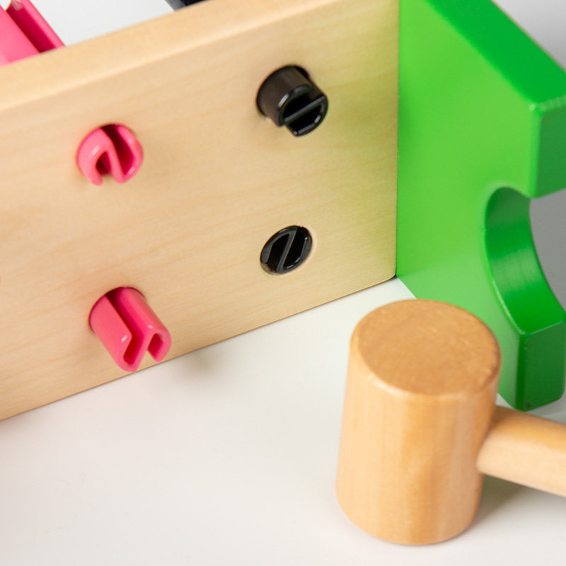 Ikea USTA Hammering Block Mula Rainbow Stacking Rings Wooden Toy