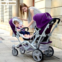 Kidskoalas Twin Stroller Is a Two-Way Stroller That Can Sit and Lie Down, Lightweight and Foldable, Suitable for Newborns and Two Children Kidskoalas Twin Stroller Is a Two-Way Stroller That Can Sit and Lie Down, Lightweight and Foldable, Suitable for Newborns and Two Children