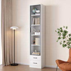 Solid Wood Bookshelf Floor-Standing Storage Rack Home Children's Bookcase Glass Door Dustproof Living Room Gap Storage Display Cabinet Solid Wood Bookshelf Floor-Standing Storage Rack Home Children's Bookcase Glass Door Dustproof Living Room Gap Storage Display Cabinet