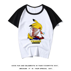 pokeman GO T-shirt cute Pokemon Pikachu short-sleeved Pokemon joint anime clothes summer pokeman GO T-shirt cute Pokemon Pikachu short-sleeved Pokemon joint anime clothes summer