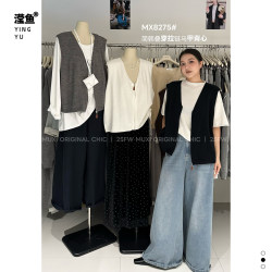 Large size Korean style vest for women new autumn style loose Large size Korean style vest for women new autumn style loose
