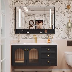French Oak Bathroom Cabinet Combination Ceramic Integrated Basin Bathroom Sink Hand Wash Basin Washbasin Bathroom Cabinet French Oak Bathroom Cabinet Combination Ceramic Integrated Basin Bathroom Sink Hand Wash Basin Washbasin Bathroom Cabinet