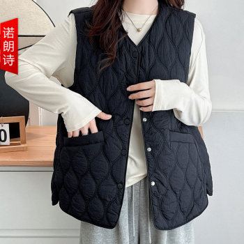 Large size women's fashion gourd cotton cotton vest autumn and winter
 Large size women's fashion gourd cotton cotton vest autumn and winter