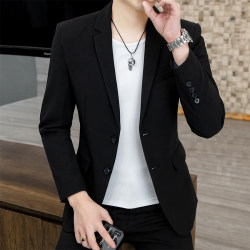 Romon Suit Jacket Men's Spring and Autumn New Korean Style Slim Fit Non-Iron Business Casual Suit Set Plus Size Romon Suit Jacket Men's Spring and Autumn New Korean Style Slim Fit Non-Iron Business Casual Suit Set Plus Size