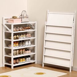 Cream-style white shoe rack for home entry dust-proof and installation-free A shoe cabinet door storage simple shoe rack multi-layer space saving Cream-style white shoe rack for home entry dust-proof and installation-free A shoe cabinet door storage simple shoe rack multi-layer space saving