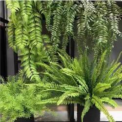 Artificial Fern Plants, Fake Flowers and Plants, Persian Green Leaves, Wedding Soft Decoration, Flower Arrangement Accessories, Background Wall Decoration Artificial Fern Plants, Fake Flowers and Plants, Persian Green Leaves, Wedding Soft Decoration, Flower Arrangement Accessories, Background Wall Decoration