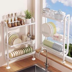 Dish drain rack kitchen multi-functional bowl rack countertop cupboard storage rack household dishes chopstick box storage rack Dish drain rack kitchen multi-functional bowl rack countertop cupboard storage rack household dishes chopstick box storage rack