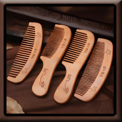 Natural Peach Comb Sandalwood Comb Flagship Store For Home Genuine Long Hair for Men and Women Portable Gift Natural Peach Comb Sandalwood Comb Flagship Store For Home Genuine Long Hair for Men and Women Portable Gift