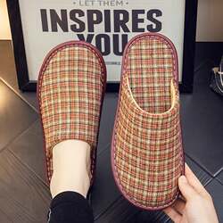 Autumn and winter cotton slippers for women all seasons indoor home confinement home couple soft bottom home shoes men's cloth slippers 1019u Autumn and winter cotton slippers for women all seasons indoor home confinement home couple soft bottom home shoes men's cloth slippers 1019u